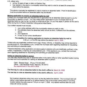 Absentee Voting Instructions